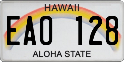 HI license plate EAO128