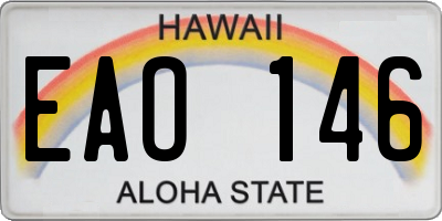 HI license plate EAO146