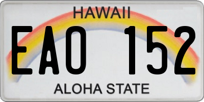 HI license plate EAO152
