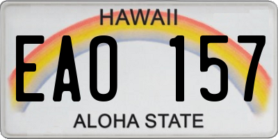 HI license plate EAO157