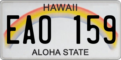 HI license plate EAO159