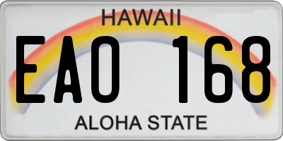 HI license plate EAO168