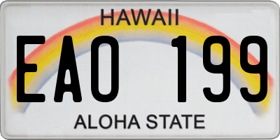 HI license plate EAO199