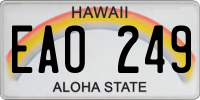 HI license plate EAO249