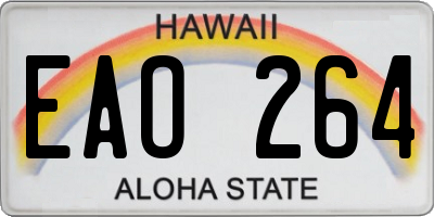 HI license plate EAO264