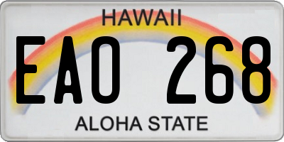 HI license plate EAO268