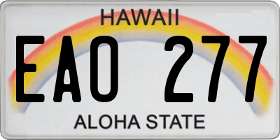 HI license plate EAO277