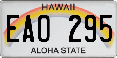 HI license plate EAO295