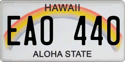 HI license plate EAO440