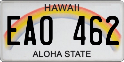 HI license plate EAO462