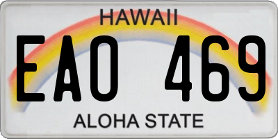 HI license plate EAO469