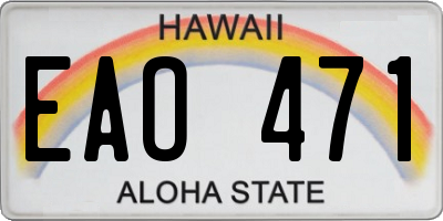 HI license plate EAO471