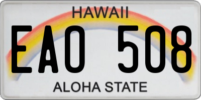 HI license plate EAO508