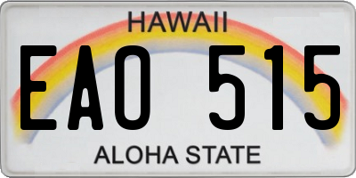 HI license plate EAO515