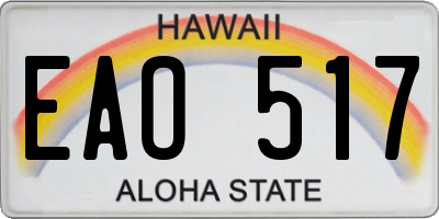 HI license plate EAO517