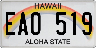 HI license plate EAO519