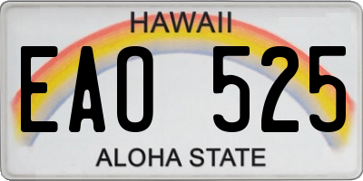 HI license plate EAO525