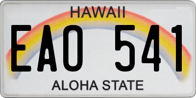 HI license plate EAO541