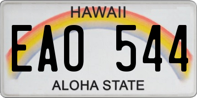 HI license plate EAO544