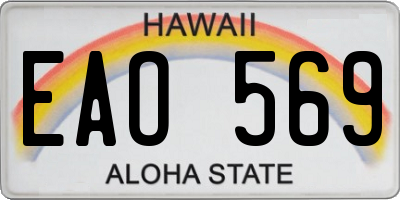 HI license plate EAO569