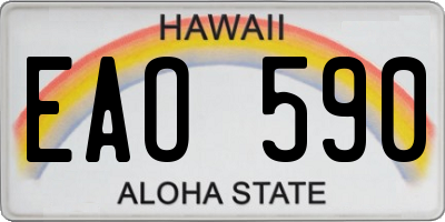 HI license plate EAO590