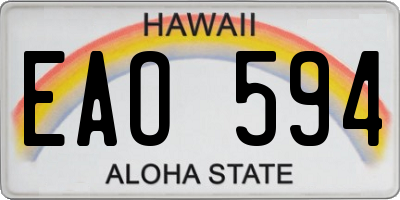 HI license plate EAO594
