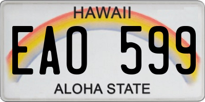 HI license plate EAO599