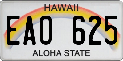 HI license plate EAO625