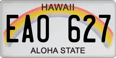 HI license plate EAO627