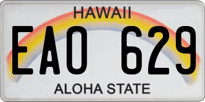 HI license plate EAO629