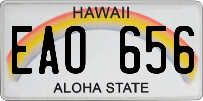 HI license plate EAO656