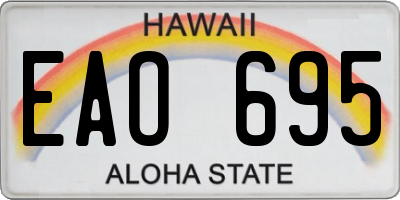 HI license plate EAO695