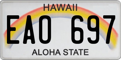 HI license plate EAO697