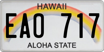 HI license plate EAO717