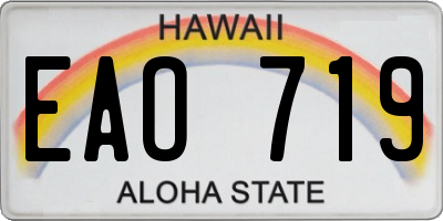 HI license plate EAO719