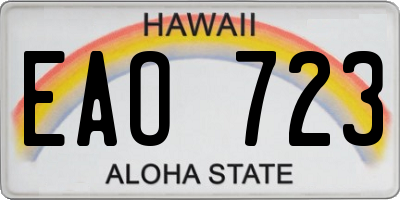 HI license plate EAO723