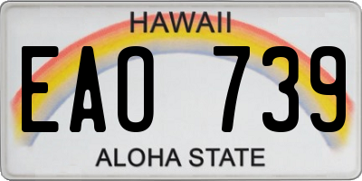 HI license plate EAO739