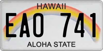 HI license plate EAO741