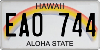 HI license plate EAO744