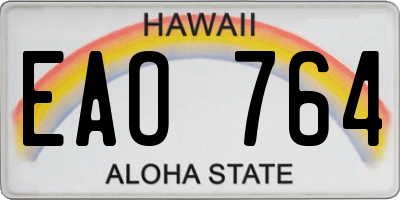 HI license plate EAO764