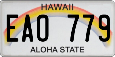 HI license plate EAO779