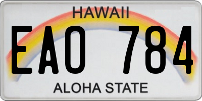 HI license plate EAO784