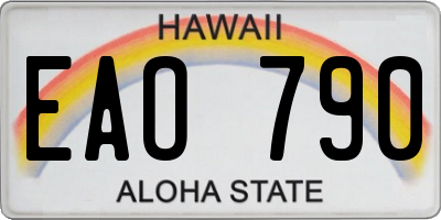 HI license plate EAO790