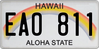 HI license plate EAO811