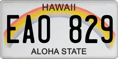 HI license plate EAO829