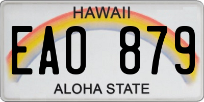 HI license plate EAO879