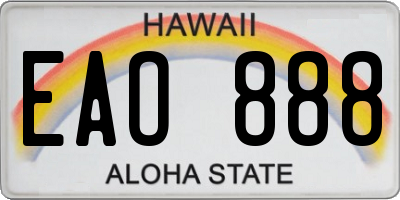 HI license plate EAO888