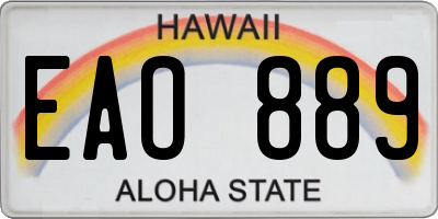 HI license plate EAO889