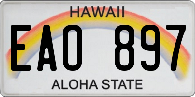 HI license plate EAO897