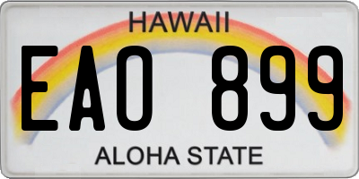 HI license plate EAO899